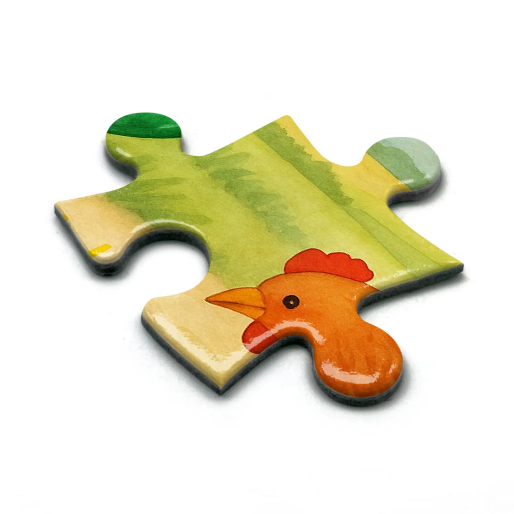 Puzzle kogut ziarno Design Puzzle, Bauernhof, Hoftiere, Landwirt, Landwirtin, Natur, Henne, Eier, Korn, Hahn