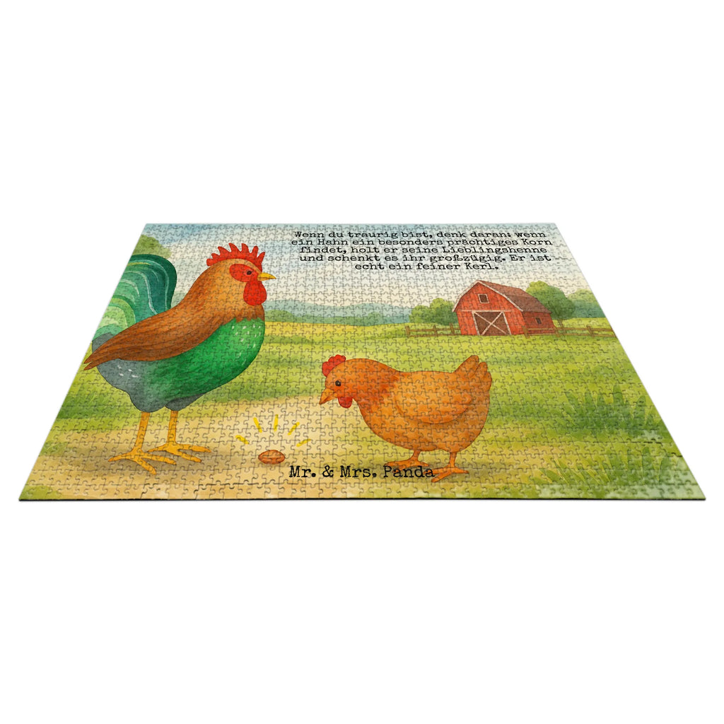 Puzzle kogut ziarno Design Puzzle, Bauernhof, Hoftiere, Landwirt, Landwirtin, Natur, Henne, Eier, Korn, Hahn