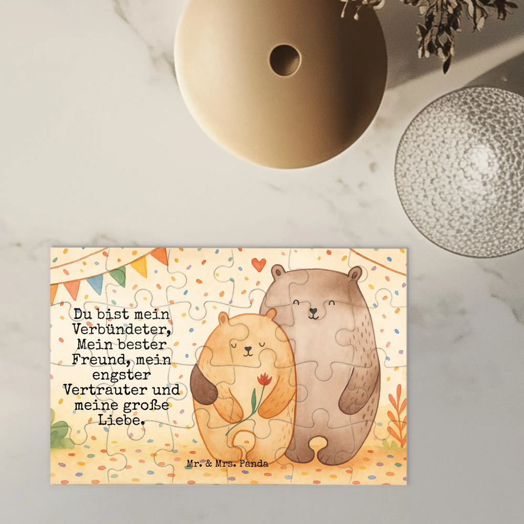 Puzzle Miłość niedźwiedzi Design Puzzle, Liebe, Partner, Freund, Freundin, Ehemann, Ehefrau, Heiraten, Verlobung, Heiratsantrag, Liebesgeschenk, Jahrestag, Hocheitstag, Verlobt, Hochzeitstag, Liebesbeweis, Geschenk Freundin, Geschenk Hochzeit, Geschenk Freund, Bär, Bären, Bärchen, Verliebt, Verheiratet