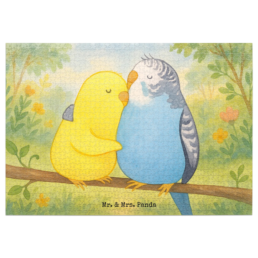 Puzzle Wellensittich Liebe Design Puzzle, Freundin, Partner, Ehemann, Liebe, Ehefrau, Jahrestag, Heiraten, Heiratsantrag, Freund, Hocheitstag, Verlobung, Liebesgeschenk, Wellensittich, Vögel, Kuscheln, Vertrauen, Nähe