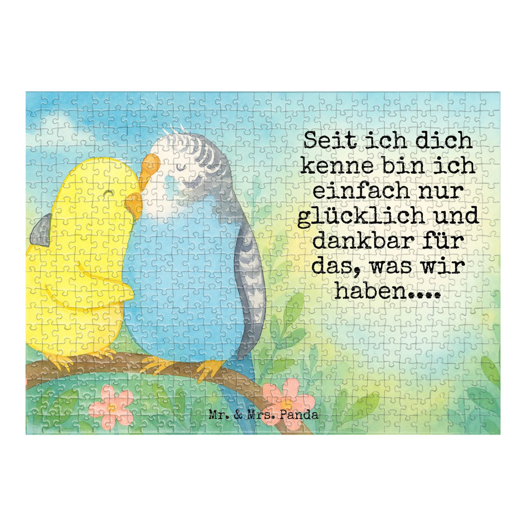 Puzzle Wellensittich Liebe Design Puzzle, Freundin, Partner, Ehemann, Liebe, Ehefrau, Jahrestag, Heiraten, Heiratsantrag, Freund, Hocheitstag, Verlobung, Liebesgeschenk, Wellensittich, Vögel, Kuscheln, Vertrauen, Nähe