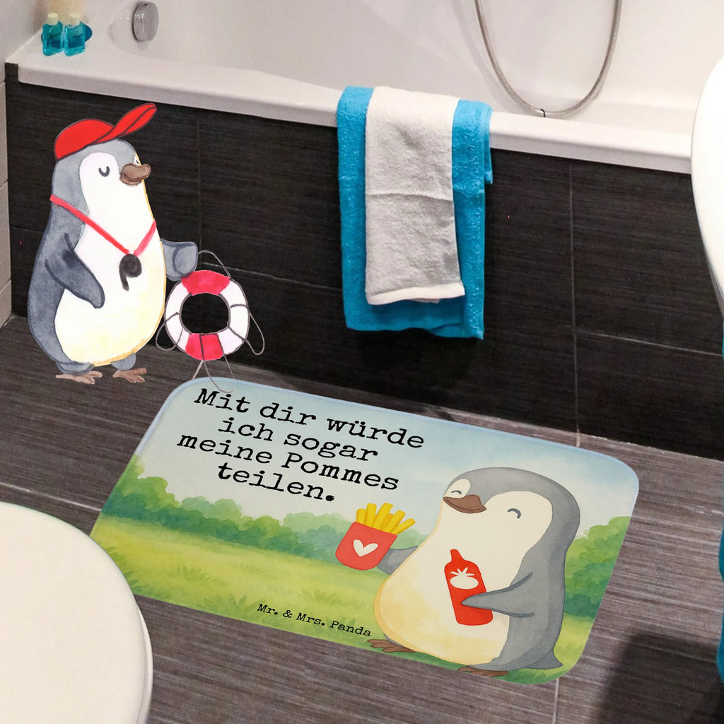 Badematte Pinguin Pommes Design Badematte, Badteppich, Duschvorleger, Badezimmerteppich, Badezimmermatte, Badvorleger, Duschmatte, Duschteppich, Badteppiche, Badgarnitur, Badematten, Teppich Badezimmer, Badezimmermatten, Liebe, Partner, Freund, Freundin, Ehemann, Ehefrau, Heiraten, Verlobung, Heiratsantrag, Liebesgeschenk, Jahrestag, Hocheitstag, Valentinstag, Geschenk für Frauen, Hochzeitstag, Mitbringsel, Geschenk für Freundin, Geschenk für Partner, Liebesbeweis, für Männer, für Ehemann