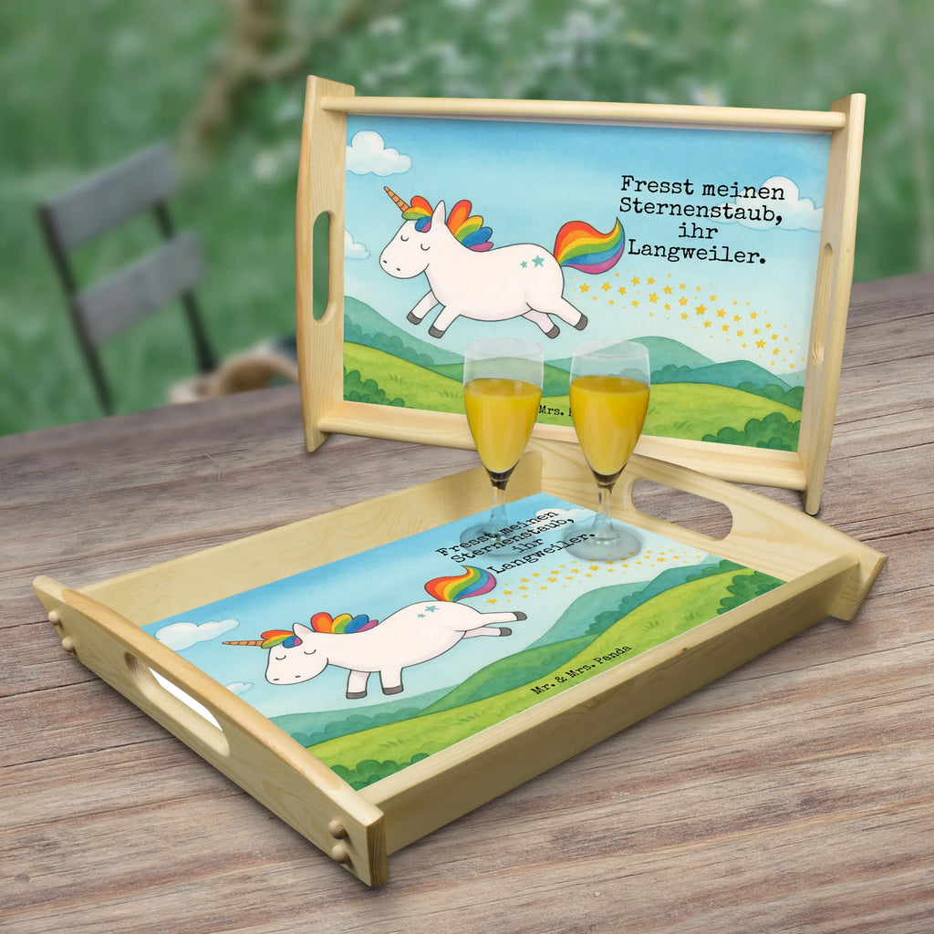 Serviertablett Einhorn Happy Design Serviertablett, Tablett, Holztablett, Küchentablett, Dekotablett, Frühstückstablett, Einhorn, Einhörner, Einhorn Deko, Unicorn, glücklich, fröhlich, Spaß, Freude, Lebensfreude, witzig, spannend, Lächeln, Lachen