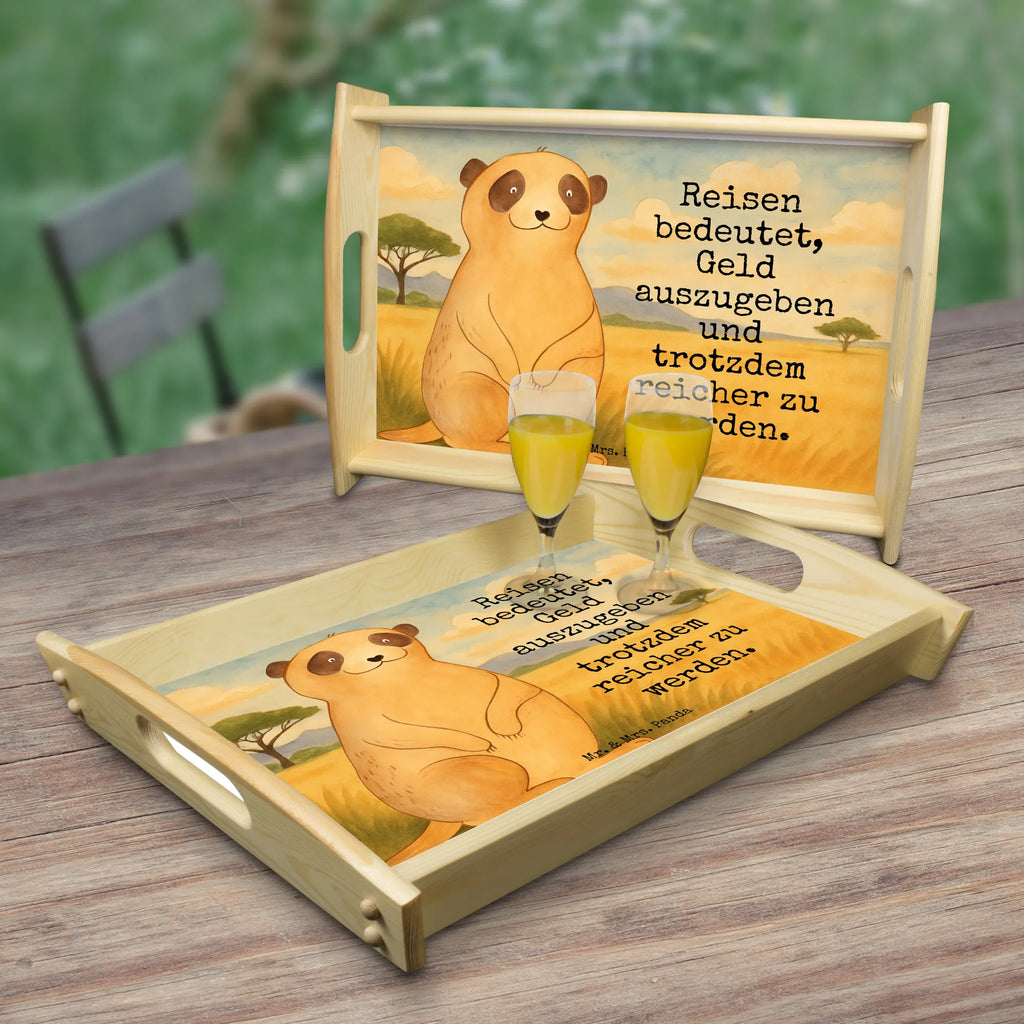 Serviertablett Erdmännchen Design Serviertablett, Tablett, Holztablett, Küchentablett, Dekotablett, Frühstückstablett, Afrika, Wildtiere, Erdmännchen, Reisen, Spruch, Weltreise, Afrikareise, Roadtrip, Traveling