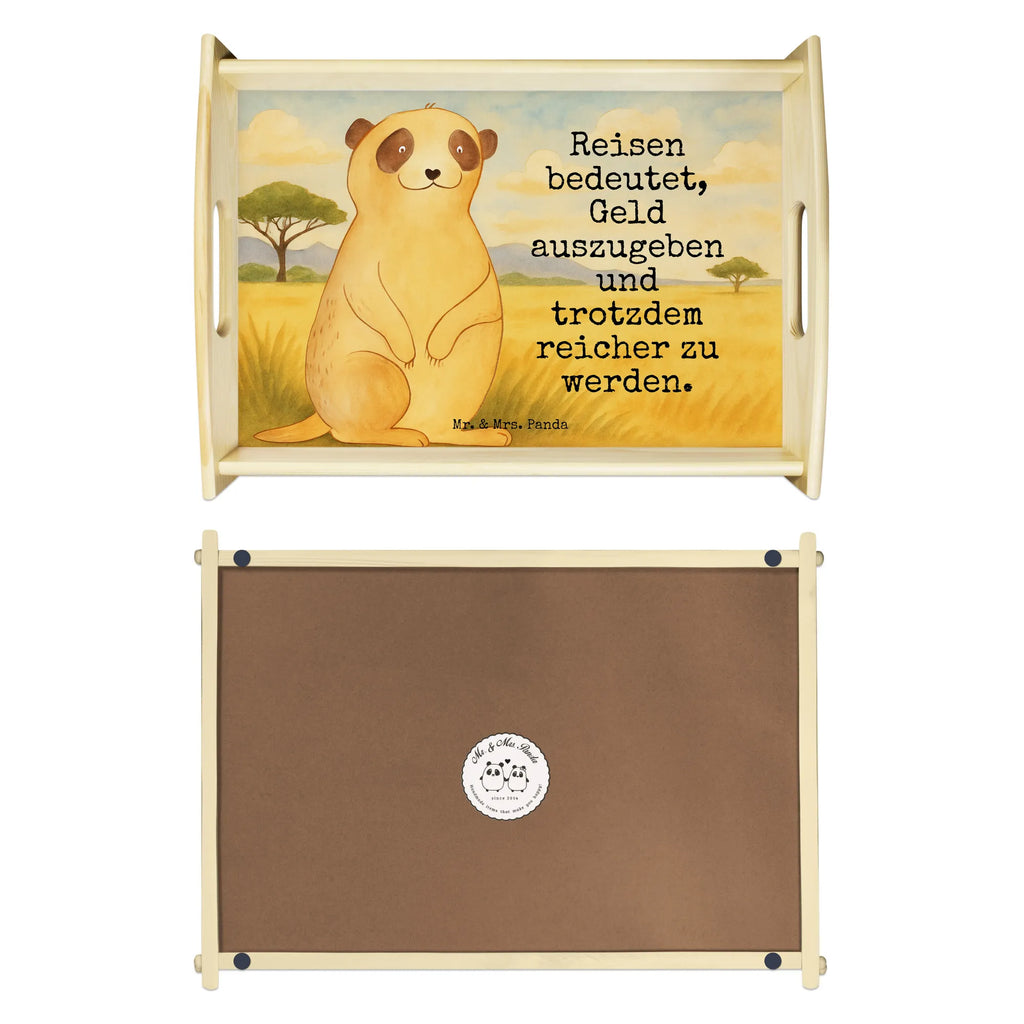 Serviertablett Erdmännchen Design Serviertablett, Tablett, Holztablett, Küchentablett, Dekotablett, Frühstückstablett, Afrika, Wildtiere, Erdmännchen, Reisen, Spruch, Weltreise, Afrikareise, Roadtrip, Traveling