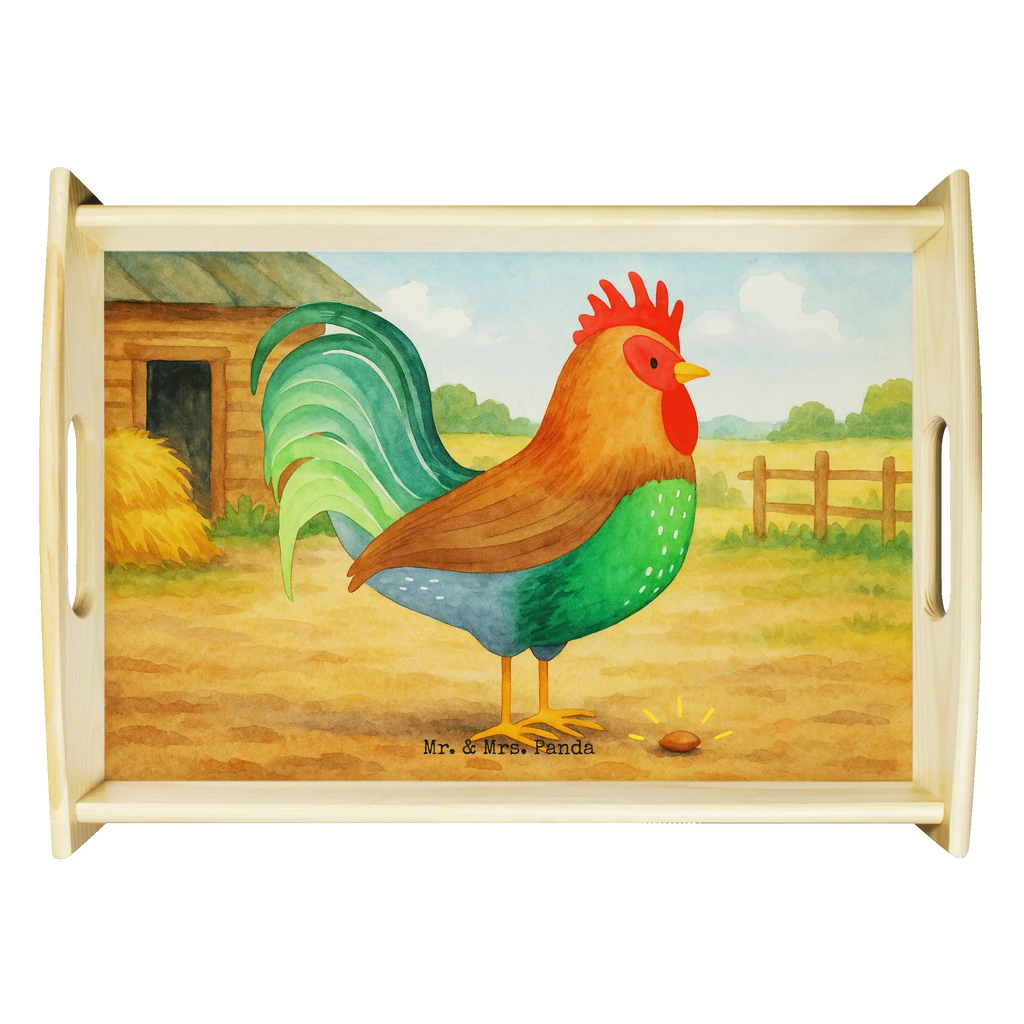 Serviertablett Hahn Korn Design Holztablett, Tablett, Küchentablett, Serviertablett, Dekotablett, Frühstückstablett, Bauernhof, Hoftiere, Landwirt, Landwirtin, Korn, Henne, Hahn, Eier, Natur