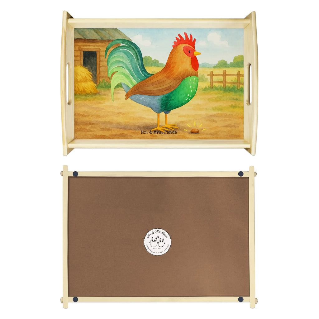 Serviertablett Hahn Korn Design Holztablett, Tablett, Küchentablett, Serviertablett, Dekotablett, Frühstückstablett, Bauernhof, Hoftiere, Landwirt, Landwirtin, Korn, Henne, Hahn, Eier, Natur