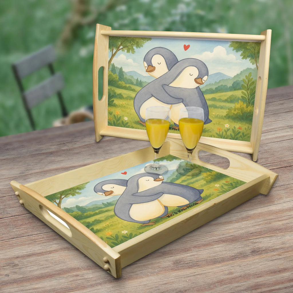 Serving tray penguins Cuddle Design Serviertablett, Tablett, Holztablett, Küchentablett, Dekotablett, Frühstückstablett, Liebe, Partner, Freund, Freundin, Ehemann, Ehefrau, Heiraten, Verlobung, Heiratsantrag, Liebesgeschenk, Jahrestag, Hocheitstag, Valentinstag, Geschenk für Frauen, Hochzeitstag, Mitbringsel, Geschenk für Freundin, Geschenk für Partner, Liebesbeweis, für Männer, für Ehemann
