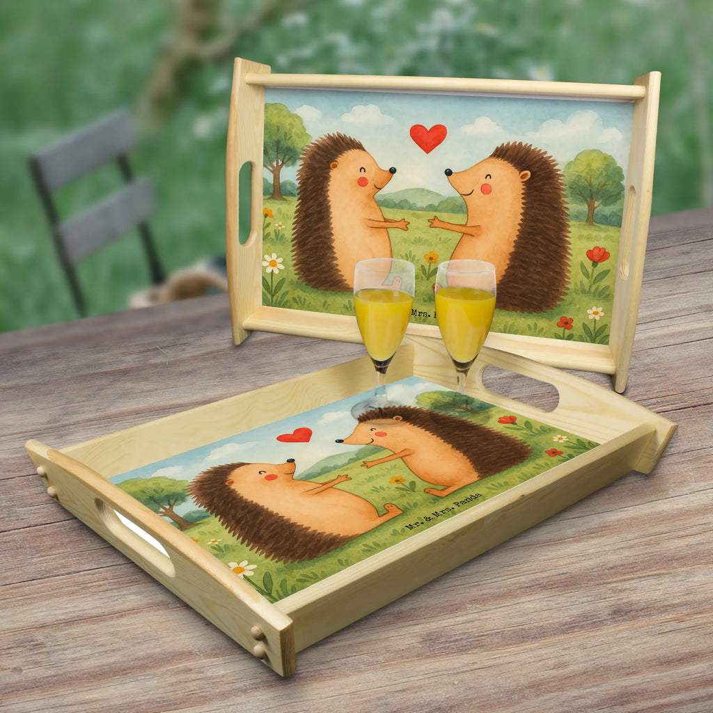 Serving tray Hedgehogs in love Design Tablett, Dekotablett, Holztablett, Küchentablett, Serviertablett, Frühstückstablett, Liebe, Partner, Freund, Freundin, Ehemann, Ehefrau, Heiraten, Verlobung, Heiratsantrag, Liebesgeschenk, Jahrestag, Hocheitstag, Igel, Geschenk, Verlobt, Verliebt, Verheiratet, Liebesbeweis, Hochzeitstag, Hochzeit