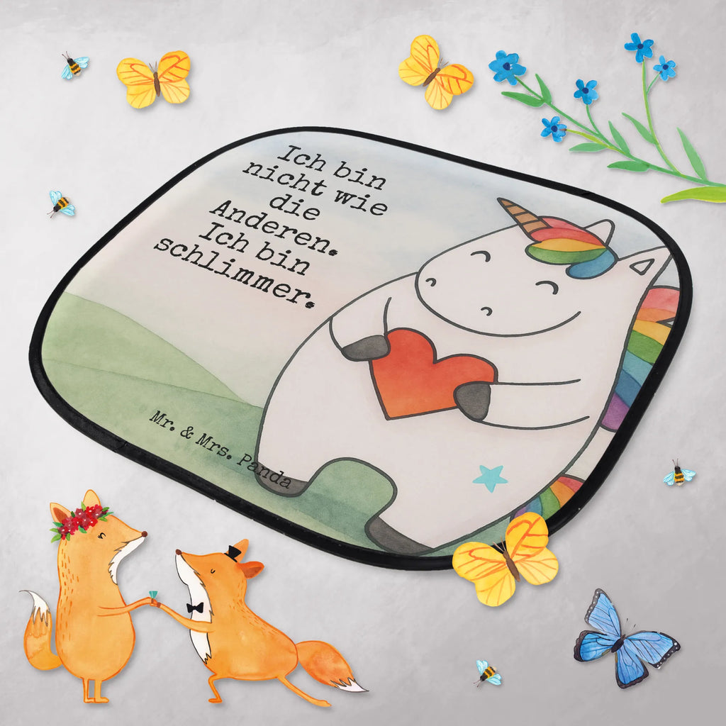 Car sun shade unicorn Heart Design back seat, car, family, windows, gift, sun visor, children, sun protection, unicorn, unicorns, girlfriend gift, different, heart, funny, evil, girlfriend present, bad, bad girl, Unicorn