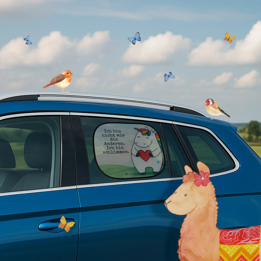 Car sun shade unicorn Heart Design back seat, car, family, windows, gift, sun visor, children, sun protection, unicorn, unicorns, girlfriend gift, different, heart, funny, evil, girlfriend present, bad, bad girl, Unicorn