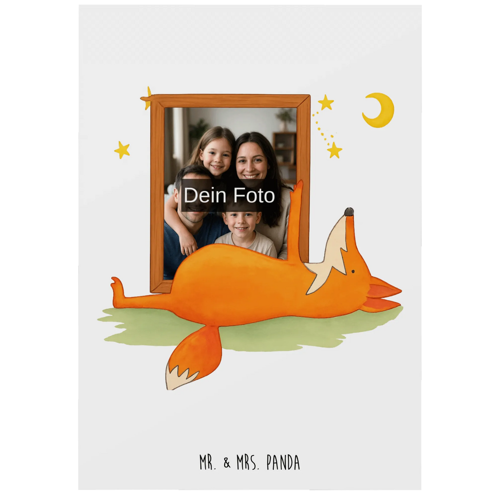Personalisierte Foto Postkarte Fuchs Sterne Design Personalisierte Foto Postkarte, Fuchs, Füchse, tröstende Worte, Spruch positiv, Spruch schön, Romantik, Always Look on the Bright Side of Life