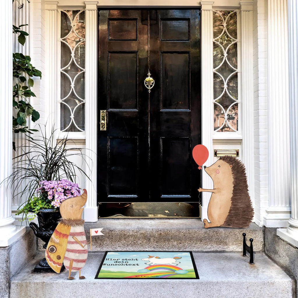 Spersonalizowana wycieraczka jednorożec tęcza Design Personalisierte Fußmatte, Personalisiert, Türvorleger Personalisiert, Türvorleger mit Namen, Fußmatte mit Namen, Bedrucken, Fußmatte Bedrucken, Namensfussmatte, Personalisierung, Haustürmatte Personalisiert, Wunschnamen, Einhorn, Unicorn, Einhörner, Einhorn Deko, Erwachsenwerden, Glitzer, Einhornautobahn, Einhornpower, Regenbogen