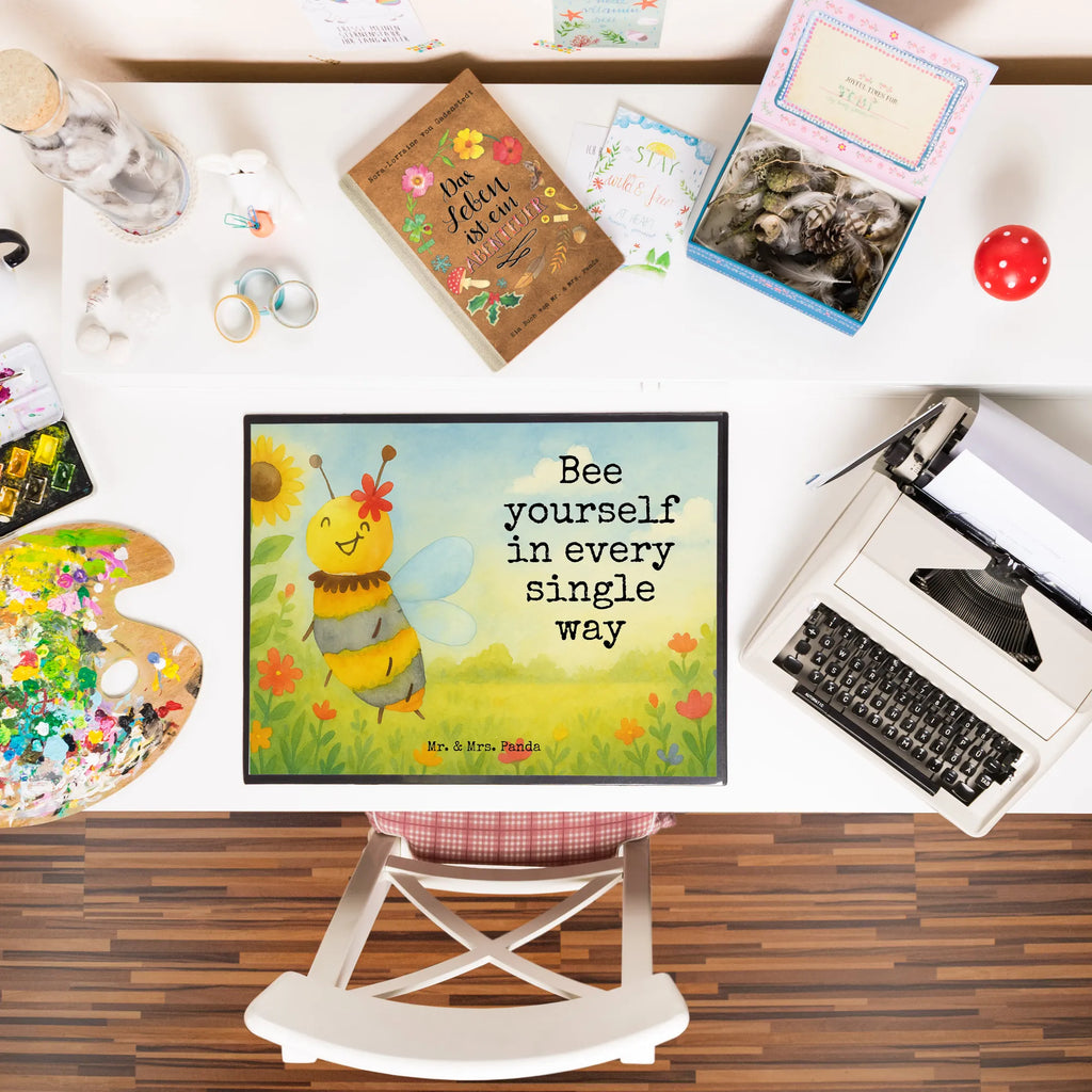 Desk pad bee flower Design Schreibunterlage, Schreibtischauflage, Bürobedarf, Büroartikel, Schreibwaren, Schreibtisch Unterlagen, Schreibtischunterlage Groß, Biene, Wespe, Hummel