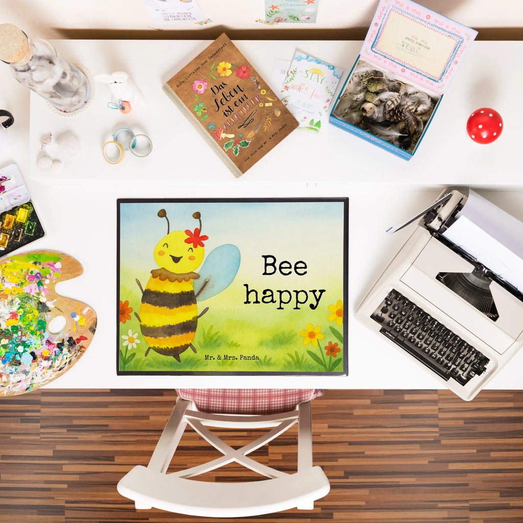 Desk pad bee happy Design Schreibunterlage, Schreibtischauflage, Bürobedarf, Büroartikel, Schreibwaren, Schreibtisch Unterlagen, Schreibtischunterlage Groß, Biene, Wespe, Hummel