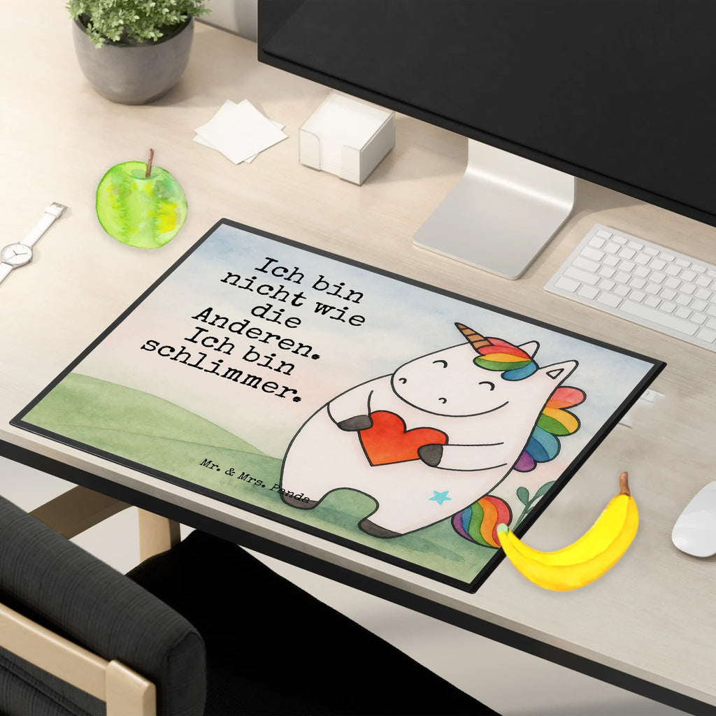Schreibtischunterlage Einhorn Herz Design Schreibunterlage, Schreibtischauflage, Bürobedarf, Büroartikel, Schreibwaren, Schreibtisch Unterlagen, Schreibtischunterlage Groß, Einhorn, Einhörner, Einhorn Deko, Unicorn, Herz, schlimm, böse, witzig, lustig, Freundin, anders, bunt