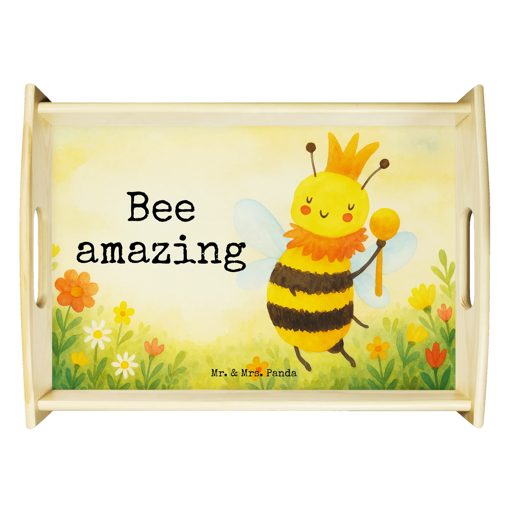 Serving tray bee king Design Serviertablett, Tablett, Holztablett, Küchentablett, Dekotablett, Frühstückstablett, Biene, Wespe, Hummel
