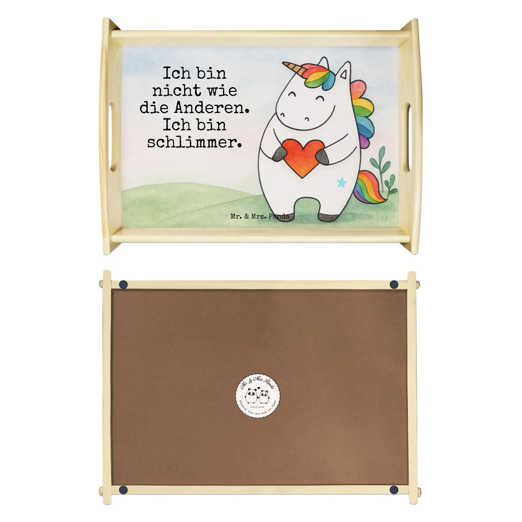 Serviertablett Einhorn Herz Design Serviertablett, Tablett, Holztablett, Küchentablett, Dekotablett, Frühstückstablett, Einhorn, Einhörner, Einhorn Deko, Unicorn, Herz, schlimm, böse, witzig, lustig, Freundin, anders, bunt