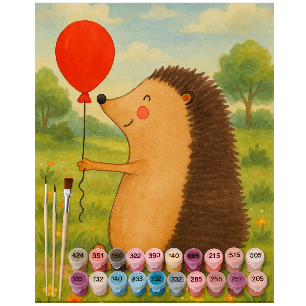 Malen nach Zahlen Igel Luftballon Design DIY, Künstler, Baseln, Ausmalbild, Kreativität, Kunstwerk, Malen nach Zahlen, Bastelidee, Malen, Tiermotive, Gute Laune, lustige Sprüche, Tiere, Herzlichen Glückwunsch, Geburtstagskind, Ballon, Geburtstag, Igel, Happy Birthday, Glückwunsch