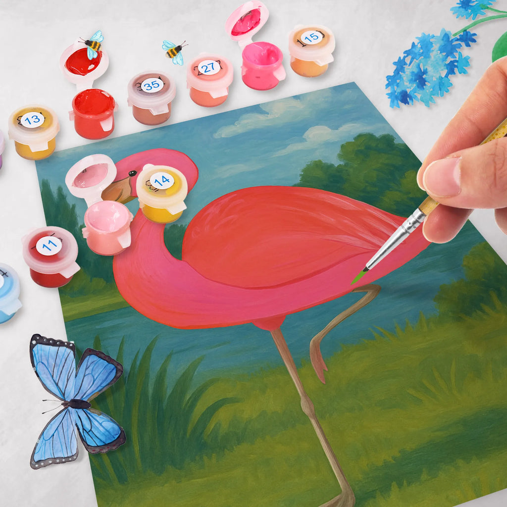 Malowanie według numerów Flamingo Klasyczny Design Kreativität, Künstler, Kunstwerk, Malen, Bastelidee, Malen nach Zahlen, DIY, Baseln, Ausmalbild, Flamingo, Sohn, ich, für mich, Freundinnen, Spruch, Selbstliebe, Stolz, Einzigartig, Geschwister, Freundin, Tochter, Außenseiter