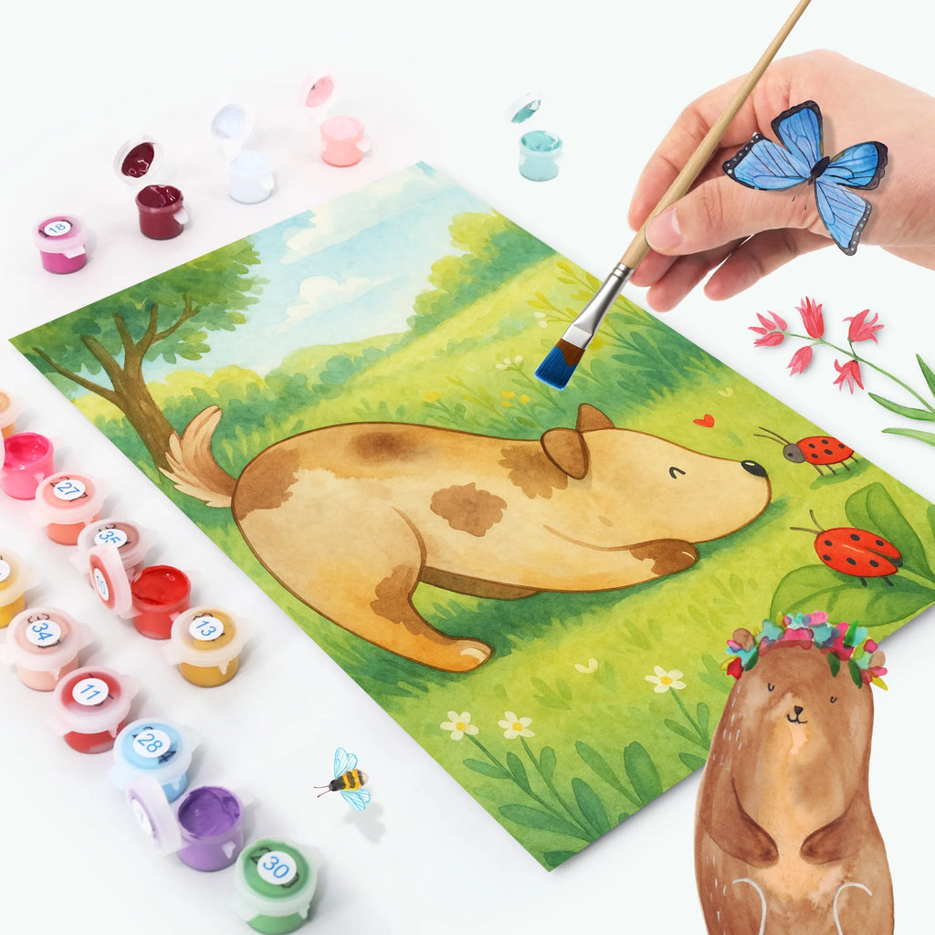 Paint by Numbers Dog ladybug Design Bastelidee, Kunstwerk, Ausmalbild, DIY, Malen, Malen nach Zahlen, Künstler, Baseln, Kreativität, Hund, Hundemotiv, Haustier, Hunderasse, Tierliebhaber, Hundebesitzer, Sprüche, Mischlinghund, Marienkäfer, Hundespruch, Mischling, Hunde