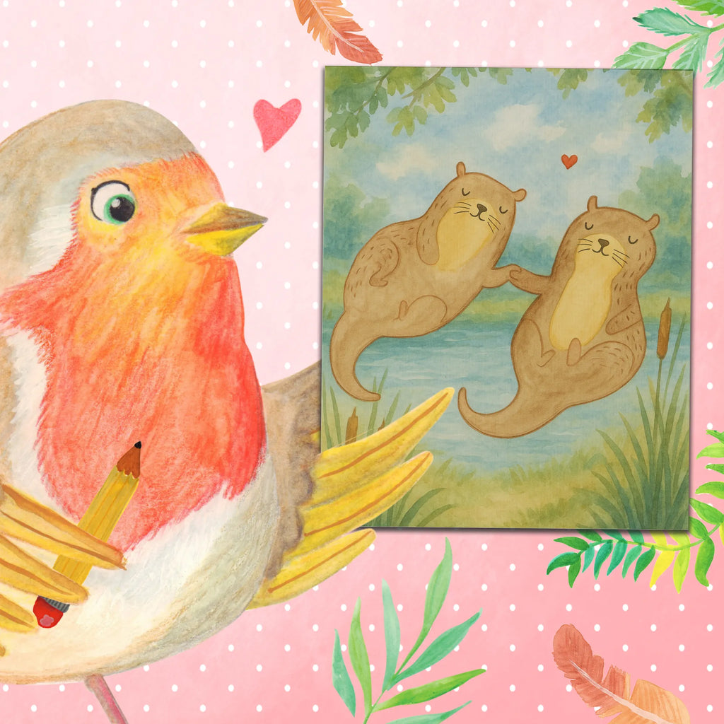 Malowanie według numerów wydra trzymać się za ręce Design Malen nach Zahlen, DIY, Baseln, Kreativität, Kunstwerk, Bastelidee, Ausmalbild, Künstler, Malen, Otter, Fischotter, Seeotter, Otter Seeotter See Otter