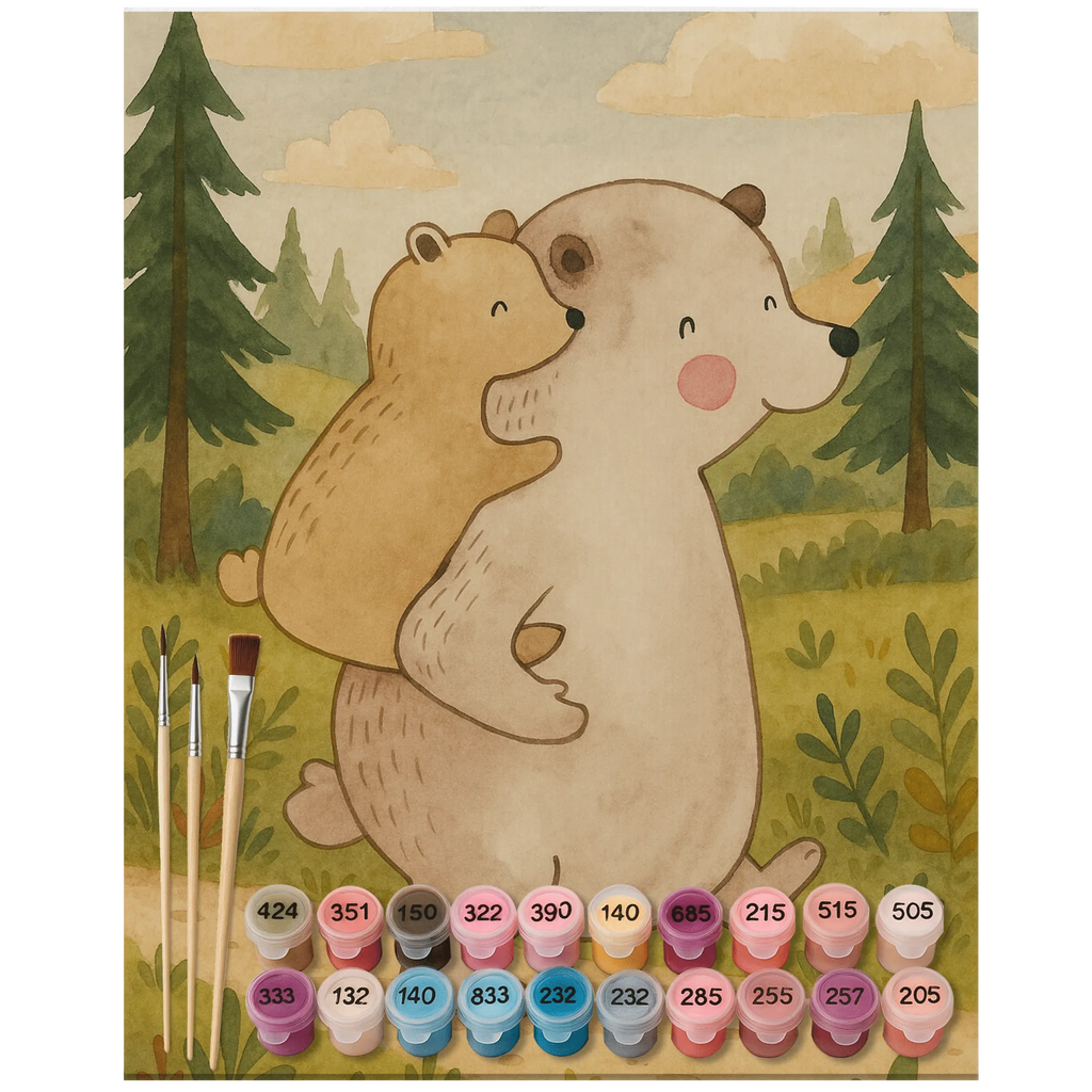 Malen nach Zahlen Papa Bär Design Baseln, Kunstwerk, Malen nach Zahlen, DIY, Malen, Kreativität, Künstler, Bastelidee, Ausmalbild, Familie, Vatertag, Muttertag, Bruder, Schwester, Mama, Papa, Oma, Opa, Papi, Geschenk, Vater, Onkel, Geburtstag, Vati