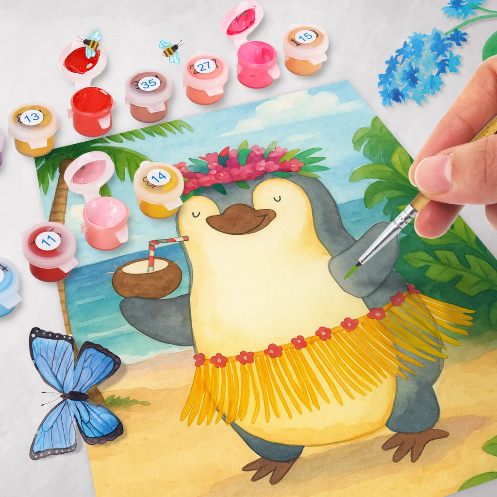 Malen nach Zahlen Pinguin Kokosnuss Design Künstler, Baseln, Malen, Malen nach Zahlen, Kunstwerk, DIY, Ausmalbild, Kreativität, Bastelidee, Pinguin, Pinguine, Aloha, Urlaub, Kokosnuss, Hawaii