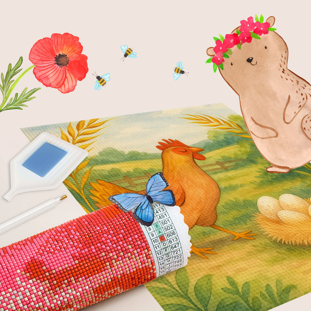 Obraz diamentowy kurczak Dumny Design Gospodarstwo, zwierzęta gospodarskie, rolnik, rolniczka