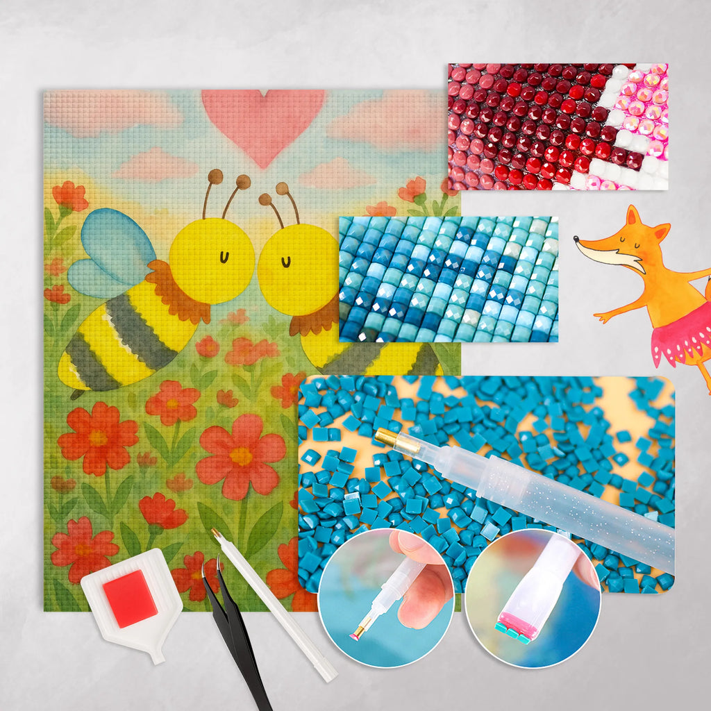 Diamond Painting bee Love Design Bee, wasp, bumblebee