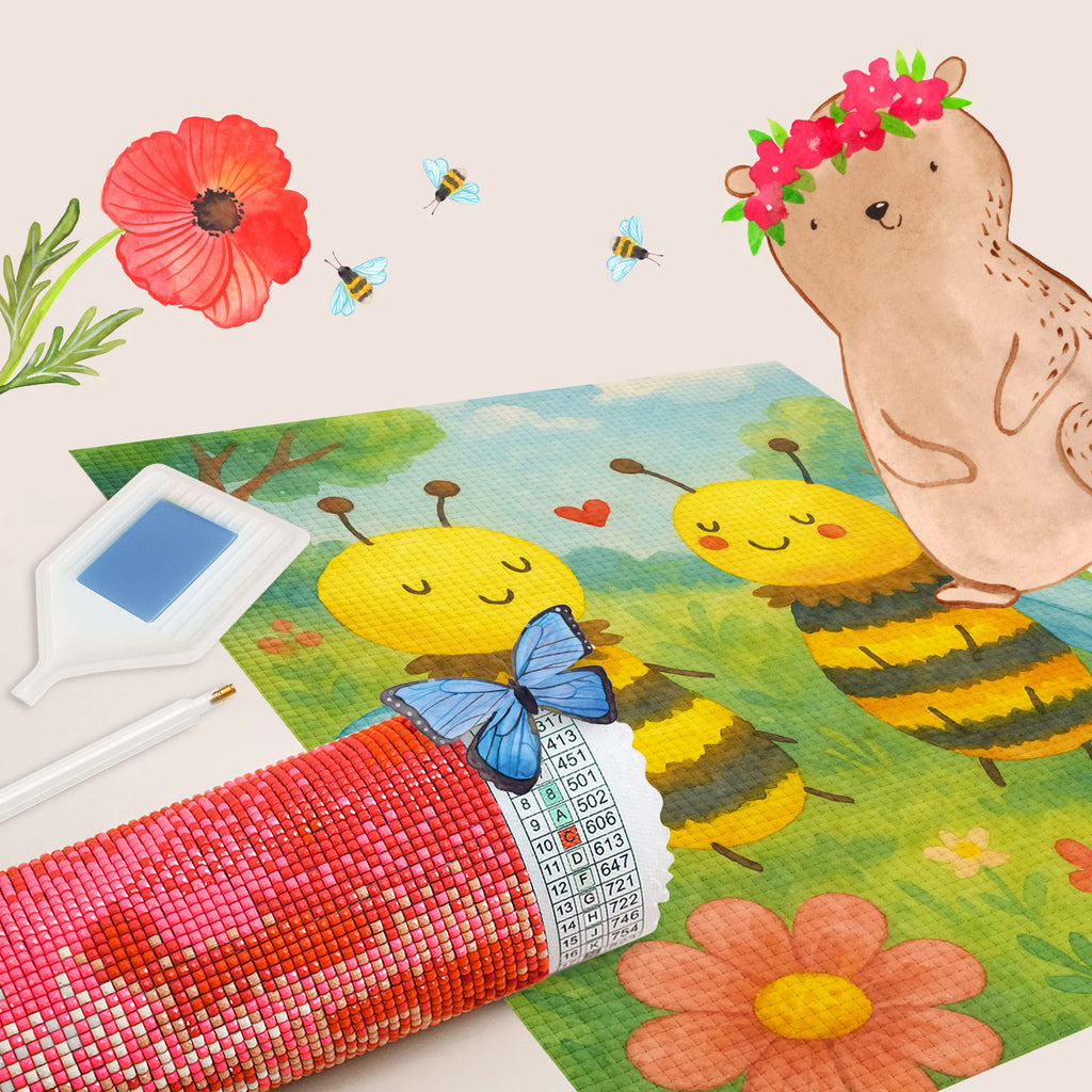 Diamond Painting Biene Verliebt Design DIY, Diamond Painting, Kreativität, Kristallbild, Biene, Wespe, Hummel