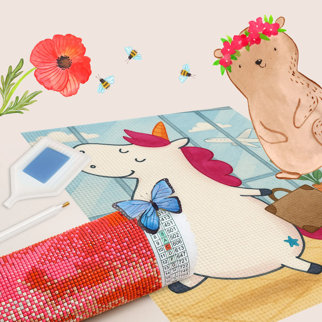 Obraz diamentowy Jednorożec walizka Design Jednorożec, jednorożce, dekoracje jednorożca, jednorożec