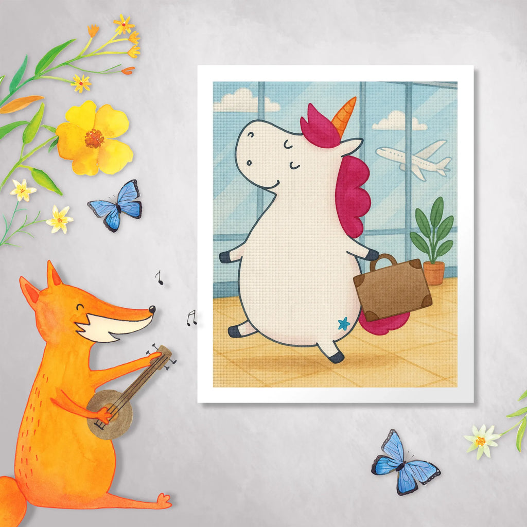 Obraz diamentowy Jednorożec walizka Design Jednorożec, jednorożce, dekoracje jednorożca, jednorożec