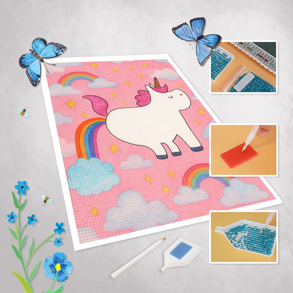 Diamond Painting Einhorn Pupsen Design DIY, Diamond Painting, Kristallbild, Kreativität, Einhorn, Einhörner, Einhorn Deko, Unicorn, Einhornpower, Erwachsenwerden, Freundin, Pups, Spaß, Regenbogen, Glitzer, lustig