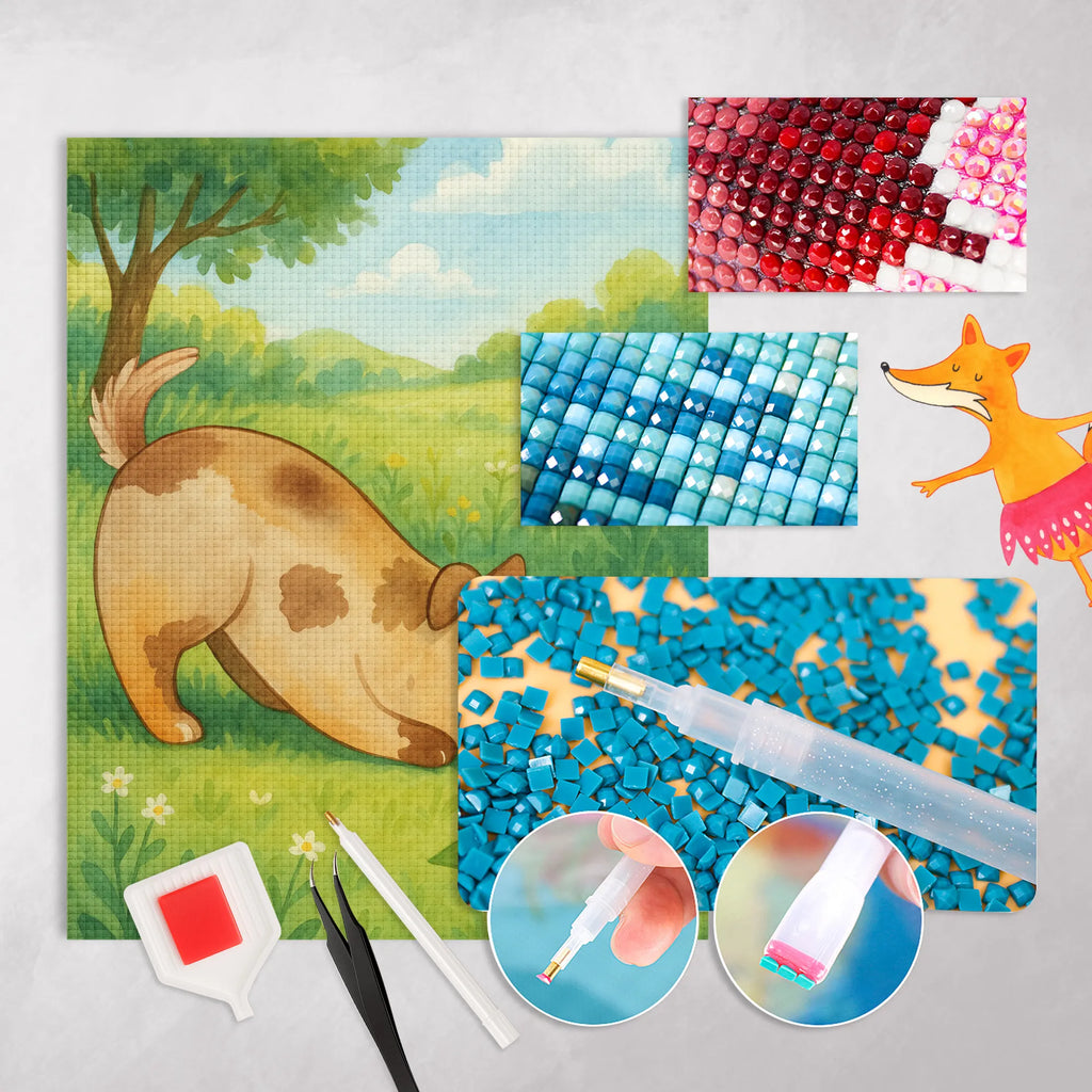 Diamond Painting Hund Marienkäfer Design Kristallbild, Kreativität, DIY, Diamond Painting, Hund, Hundemotiv, Haustier, Hunderasse, Tierliebhaber, Hundebesitzer, Sprüche, Hundespruch, Mischling, Mischlinghund, Marienkäfer, Hunde