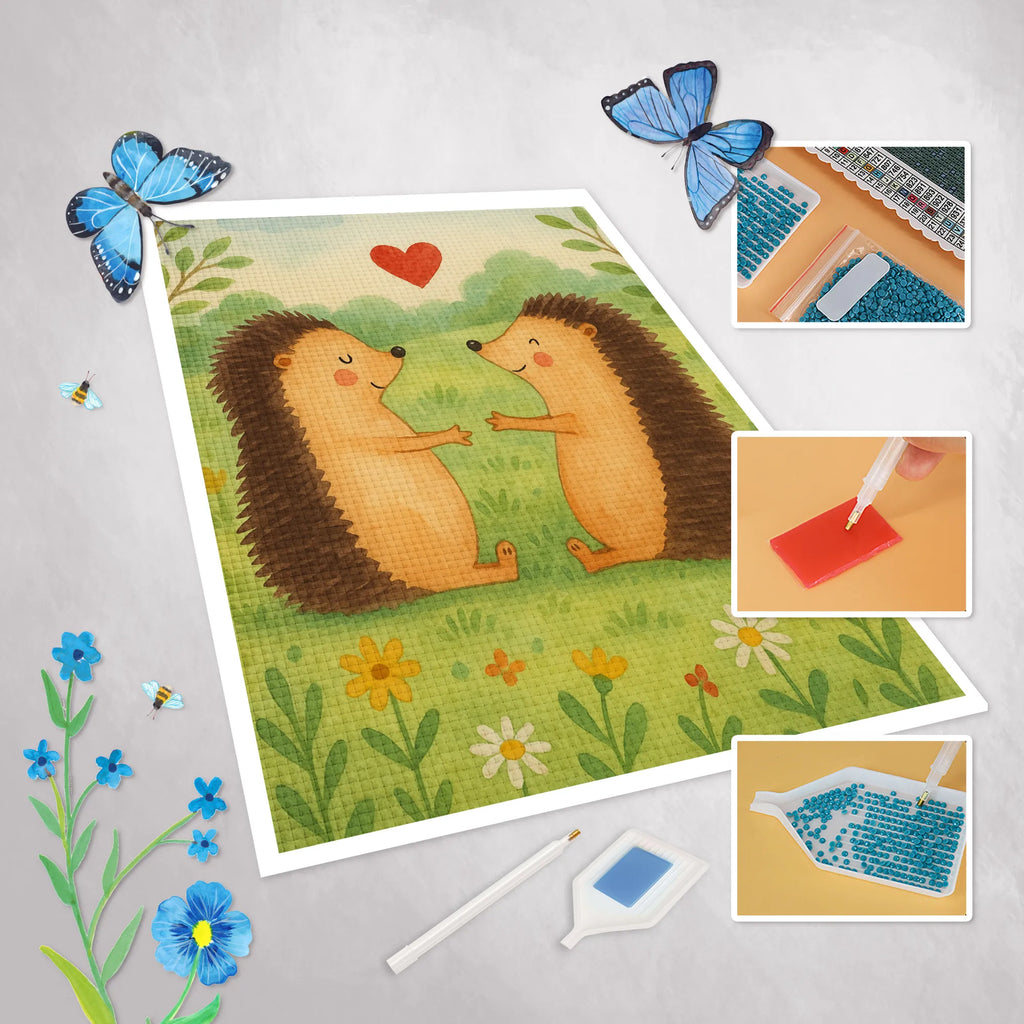 Diamond Painting Hedgehogs in love Design Love, Loving, Two, Together, Marriage, Engagement, Proposal of marriage, Love gift, gift for her, gift for him, anniversary gift, Girlfriend, Engaged, Proof of love, In love, Married, Hedgehog, Anniversary, Wedding anniversary, Friend, Wedding, Partner, Gift