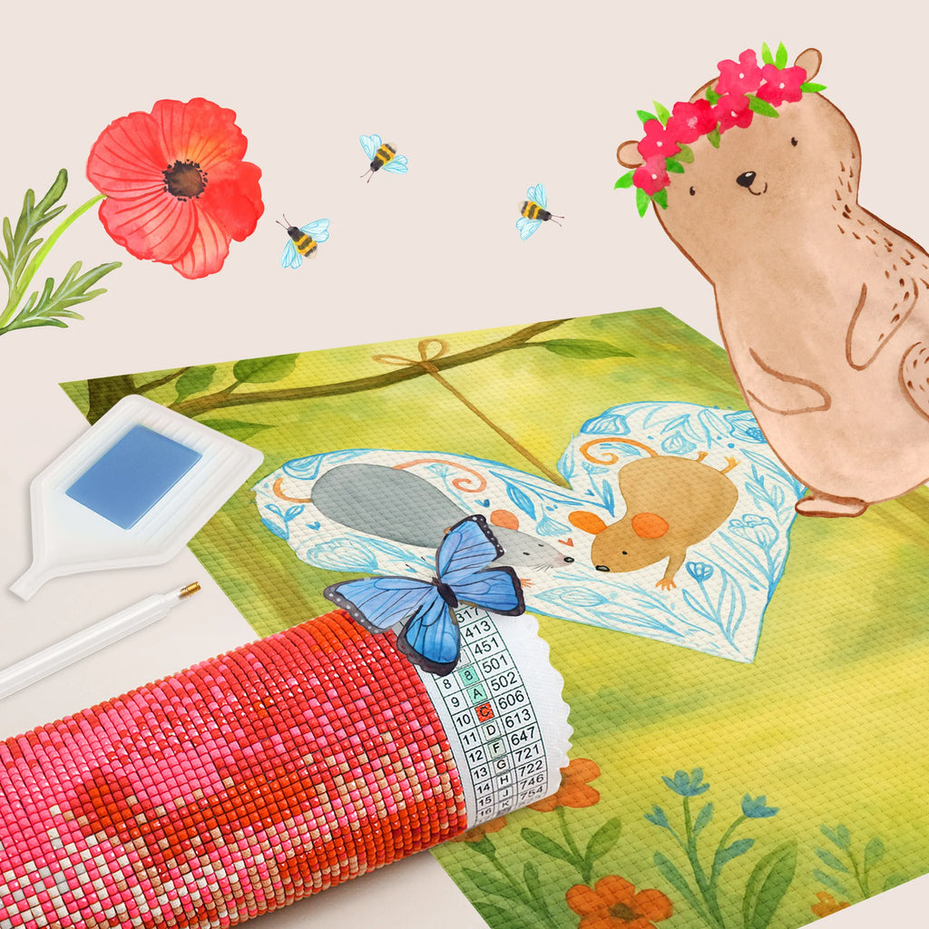 Diamond Painting Mice heart Design Love, Loving, Two, Together, Marriage, Engagement, Proposal of marriage, Love gift, gift for her, gift for him, anniversary gift, engagement, anniversary, love message, love gift, mouse, proof of love, love, mice, gift for two, togetherness, favourite person, wedding