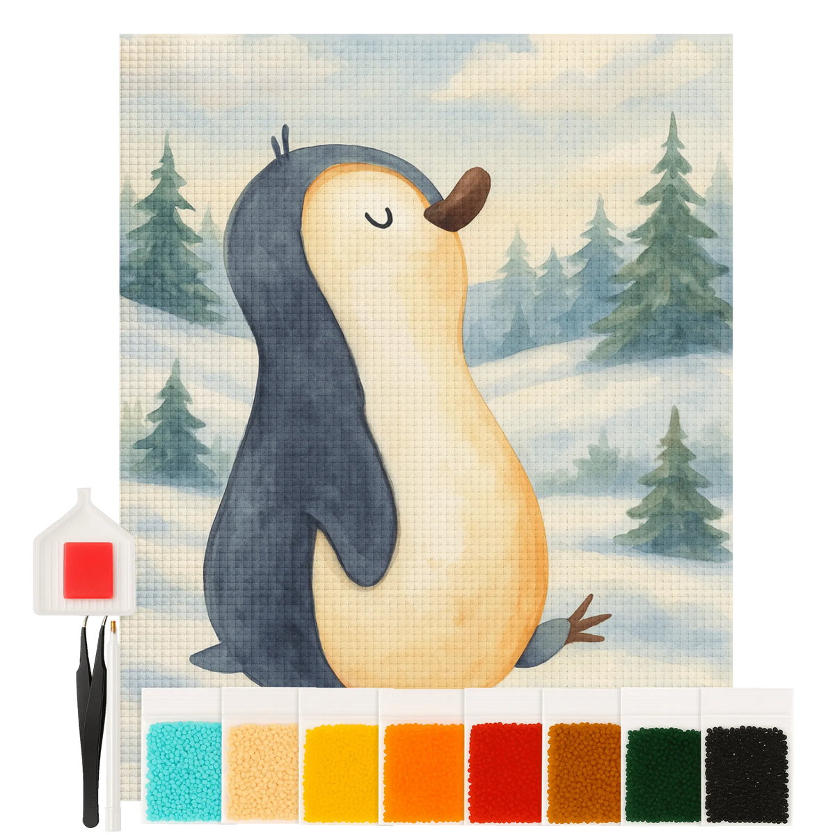 Diamond Painting Penguin march Design North Pole, Penguins, penguins, late riser, early riser
