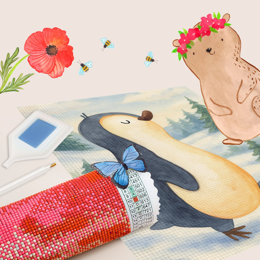 Diamond Painting Pinguin marschieren Design Diamond Painting, DIY, Kristallbild, Kreativität, Pinguin, Schwester, Frühaufsteher, Pinguine, Bruder, Langschläfer, Familie