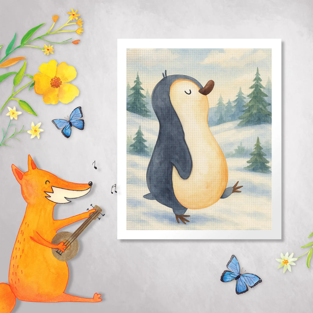 Diamond Painting Pinguin marschieren Design Diamond Painting, DIY, Kristallbild, Kreativität, Pinguin, Schwester, Frühaufsteher, Pinguine, Bruder, Langschläfer, Familie