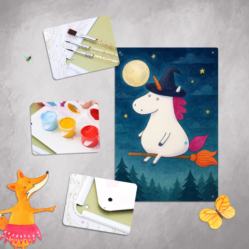 Malen nach Zahlen Metallschild Einhorn Hexe Design Bastelidee, Künstler, DIY, Malen, Ausmalbild, Baseln, Malen nach Zahlen, Kreativität, Kunstwerk, Einhorn, Einhörner, Einhorn Deko, Unicorn, Engel, Verrückte, Ehefrau, Teufel, Hexe, Zicke, Freundin, Leben, Frau