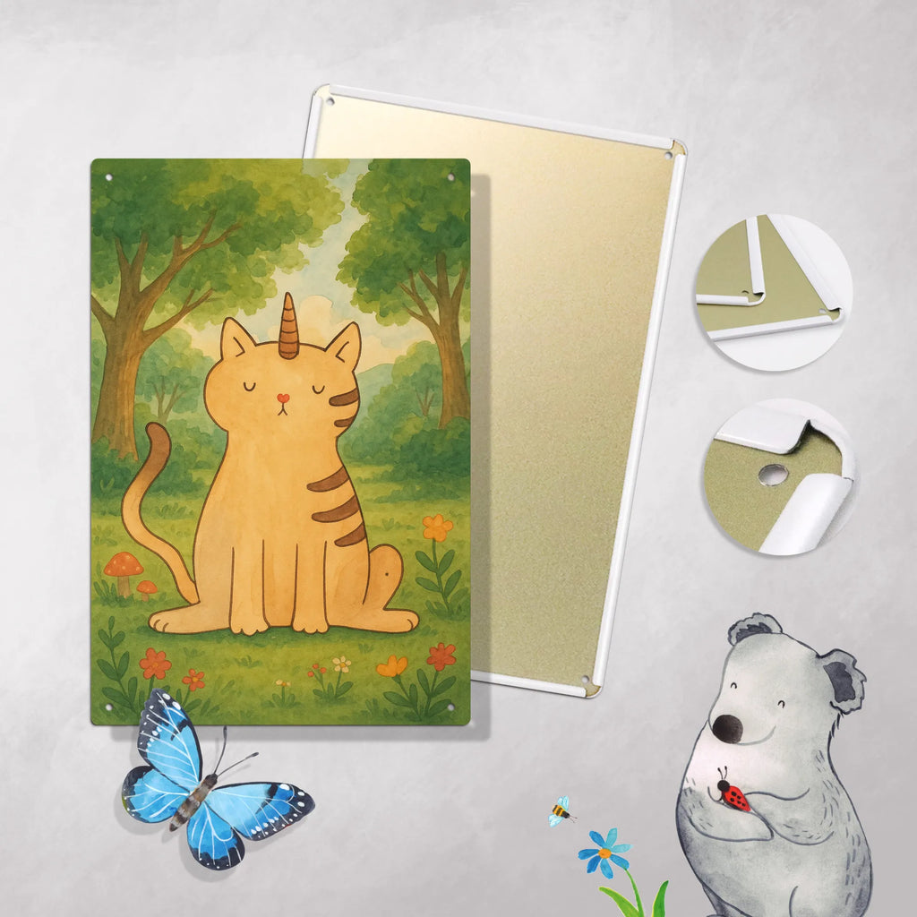 Metalowy szyld do malowania po numerach jednorożec kot Design Jednorożec, jednorożce, dekoracje jednorożca, jednorożec