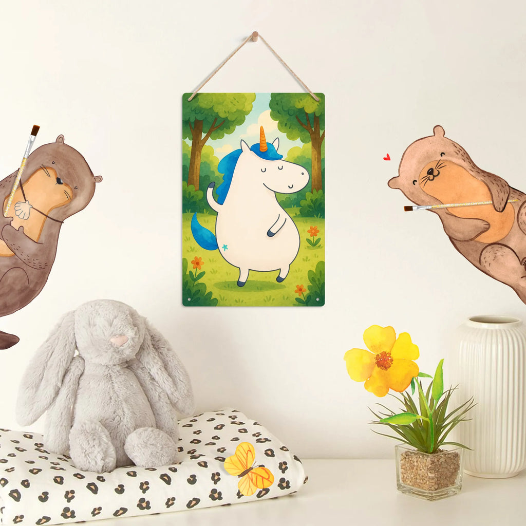 Metalowy szyld do malowania po numerach jednorożec Mężczyzna Design Jednorożec, jednorożce, dekoracje jednorożca, jednorożec