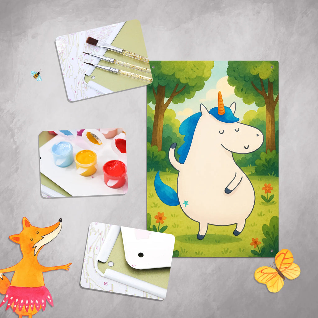 Metalowy szyld do malowania po numerach jednorożec Mężczyzna Design Jednorożec, jednorożce, dekoracje jednorożca, jednorożec