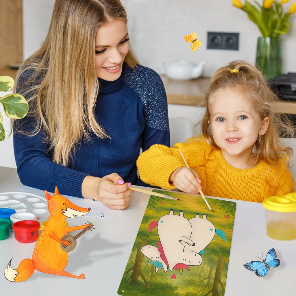 Metalowy szyld do malowania po numerach jednorożec Wiadomość Design Jednorożec, jednorożce, dekoracje jednorożca, jednorożec