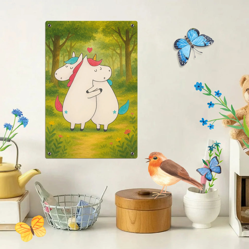 Metalowy szyld do malowania po numerach jednorożec Wiadomość Design Jednorożec, jednorożce, dekoracje jednorożca, jednorożec