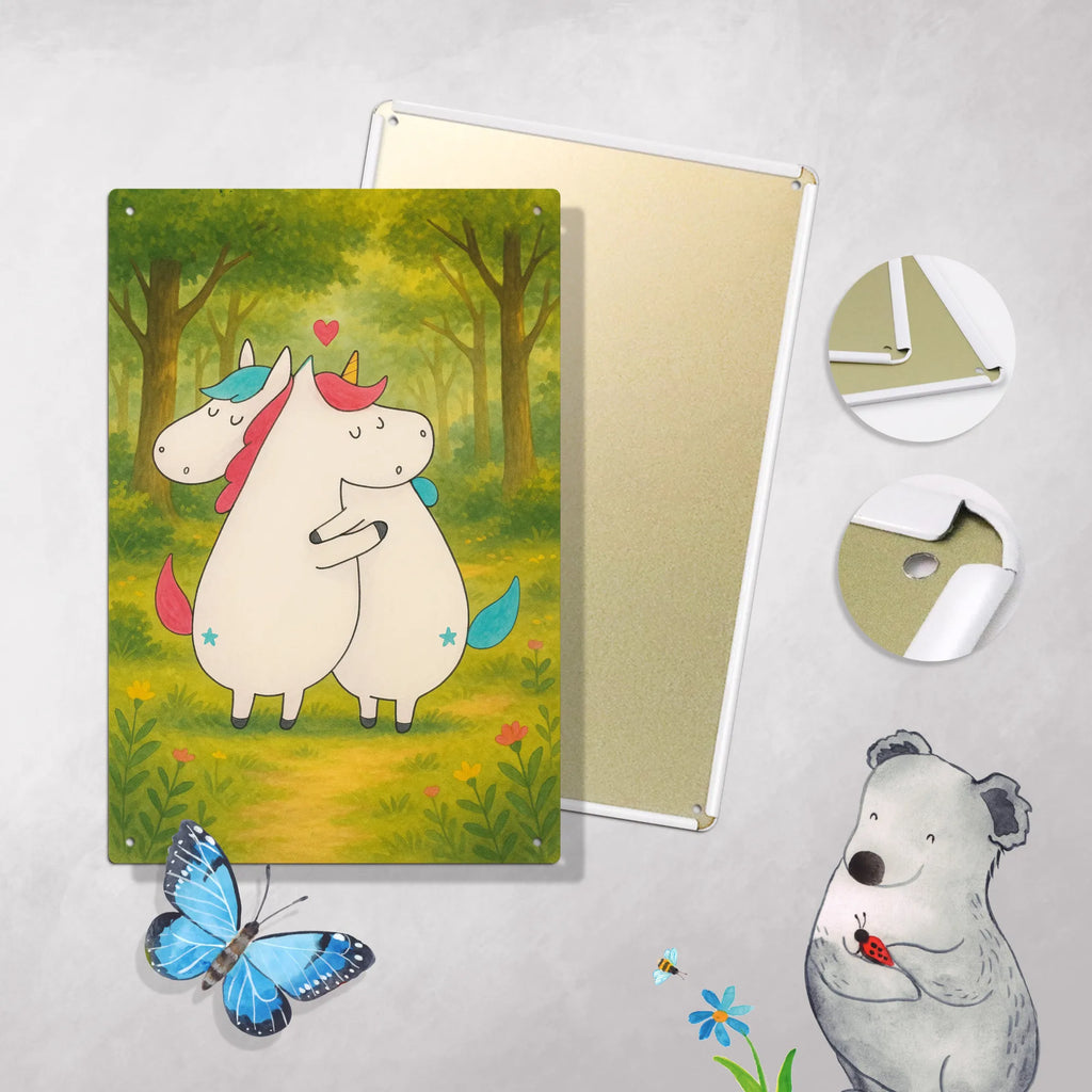 Metalowy szyld do malowania po numerach jednorożec Wiadomość Design Jednorożec, jednorożce, dekoracje jednorożca, jednorożec