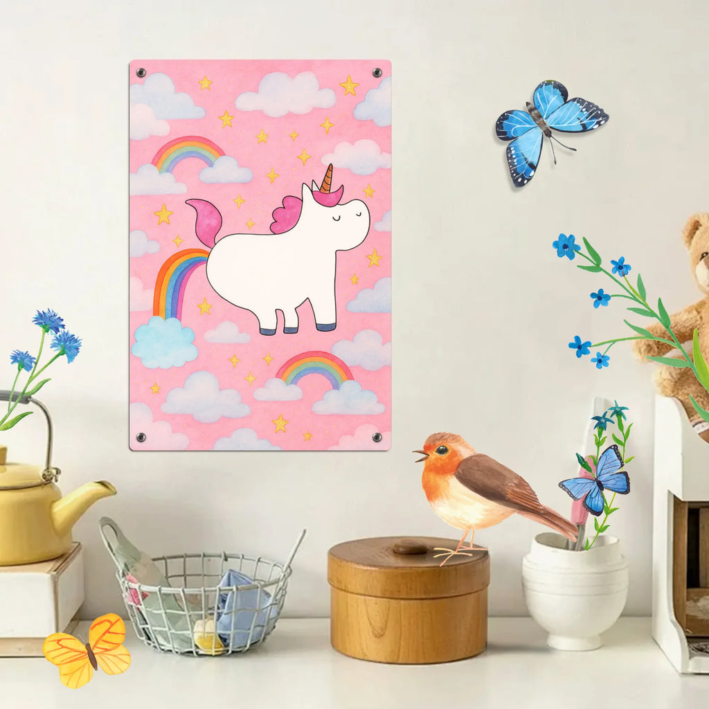 Metalowy szyld do malowania po numerach Jednorożec puszczać bąki Design Jednorożec, jednorożce, dekoracje jednorożca, jednorożec
