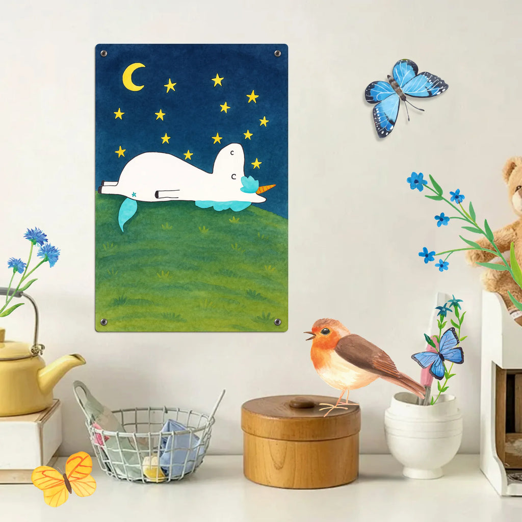 Metalowy szyld do malowania po numerach Jednorożec gwiaździste niebo Design Jednorożec, jednorożce, dekoracje jednorożca, jednorożec