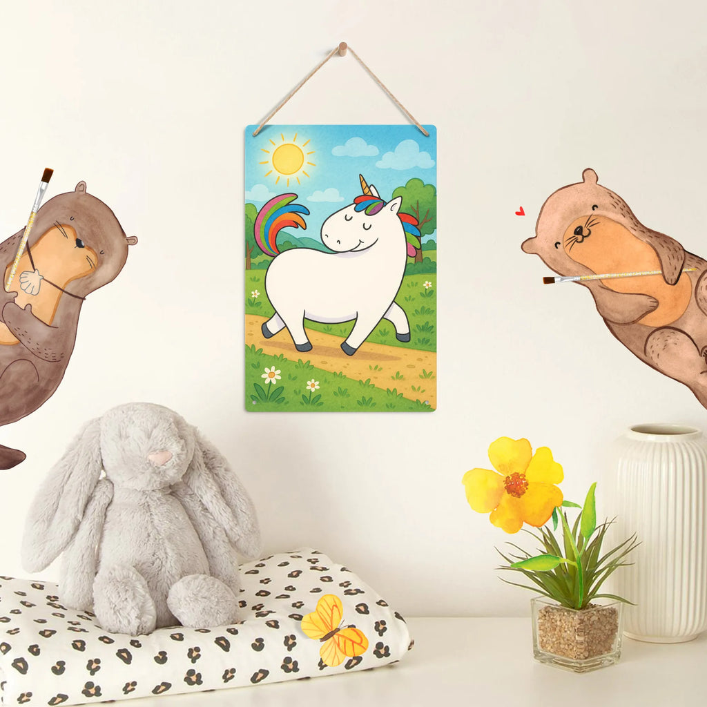 Metalowy szyld do malowania po numerach jednorożec dumnie kroczyć Design Jednorożec, jednorożce, dekoracje jednorożca, jednorożec